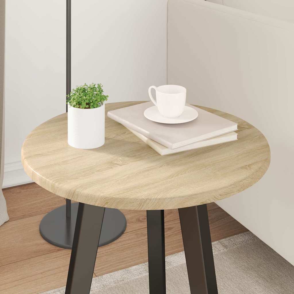 Table Top Ø 40 x 1.5 cm Round Engineered Wood Sonoma Oak