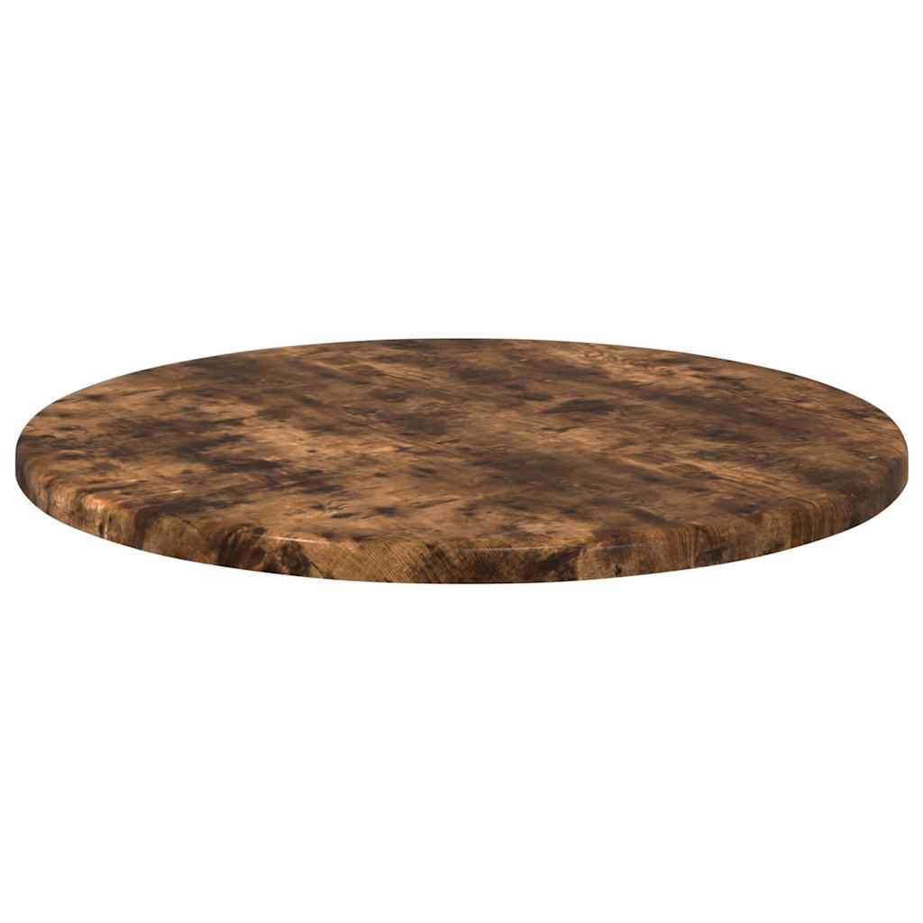 Table Top Ø 40 x 1.5 cm Round Engineered Wood Smoked Oak