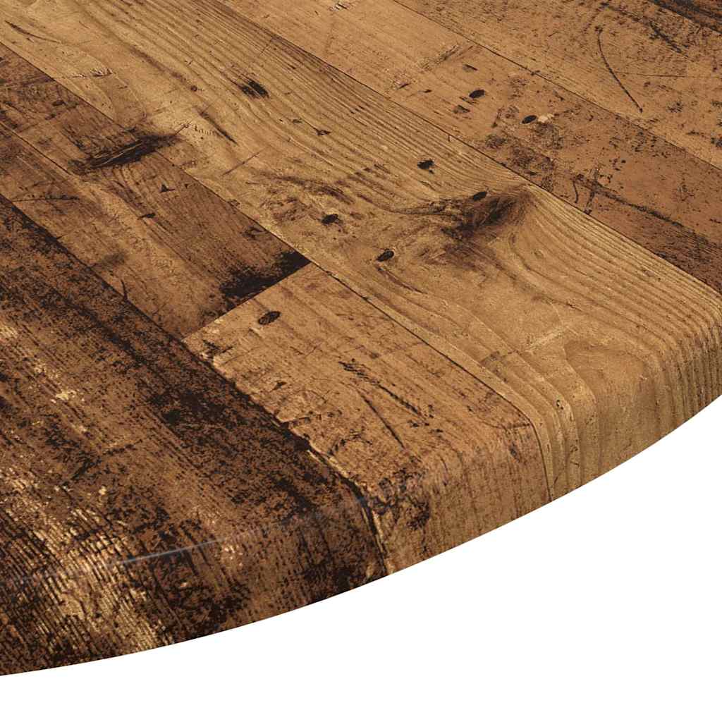 Table Top Ø 50 x 1.5 cm Round Engineered Wood Old Wood