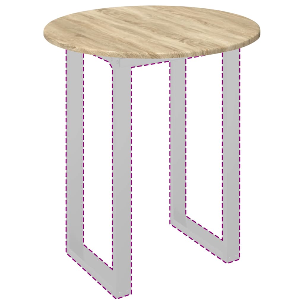 Table Top Ø 60 x 1.5 cm Round Engineered Wood Sonoma Oak
