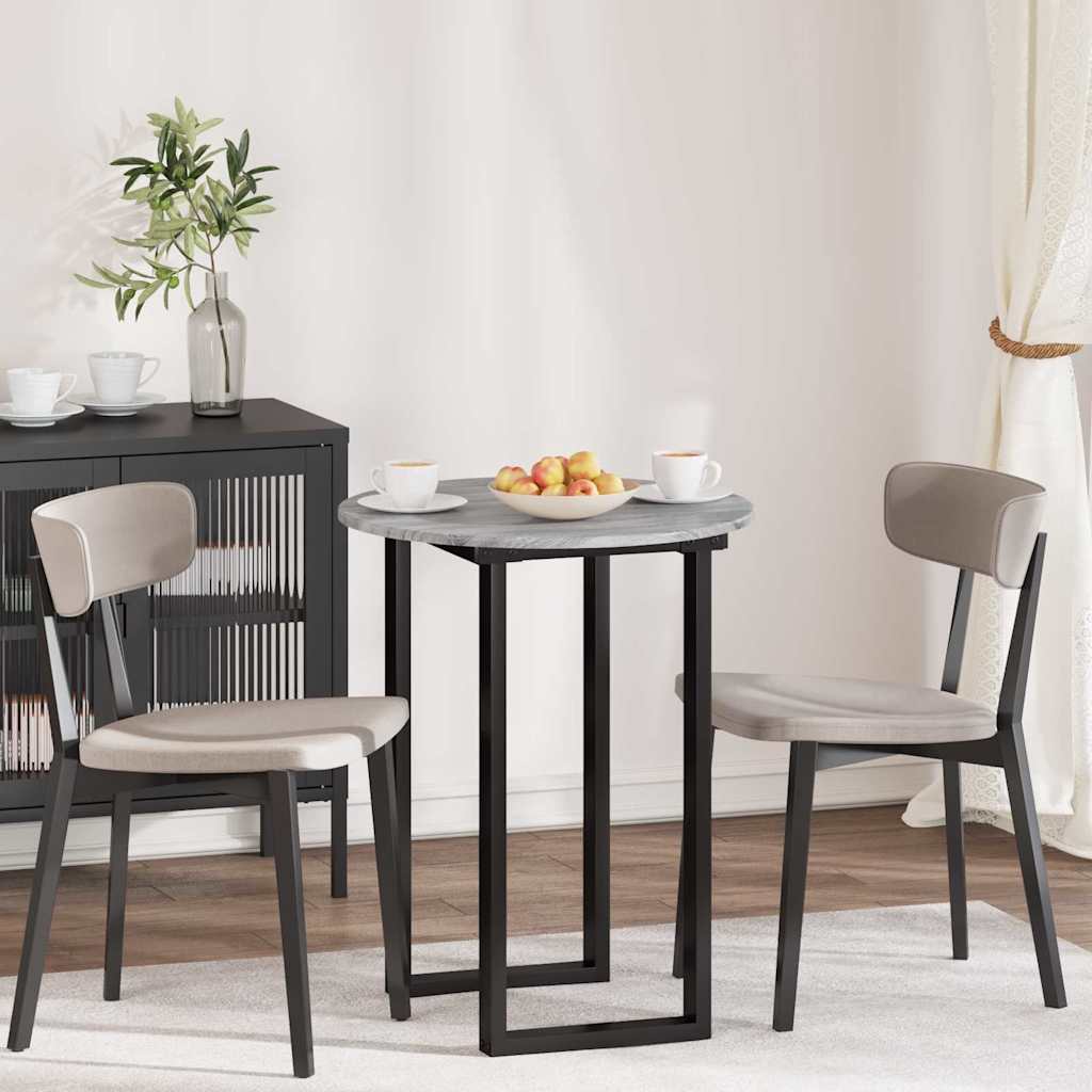 Table Top Ø 60 x 1.5 cm Round Engineered Wood Grey Sonoma