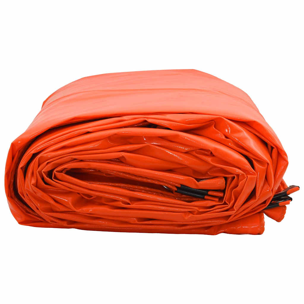 Tarpaulin 650g / m² Orange 5 x 7 m Canvas with PVC Coating