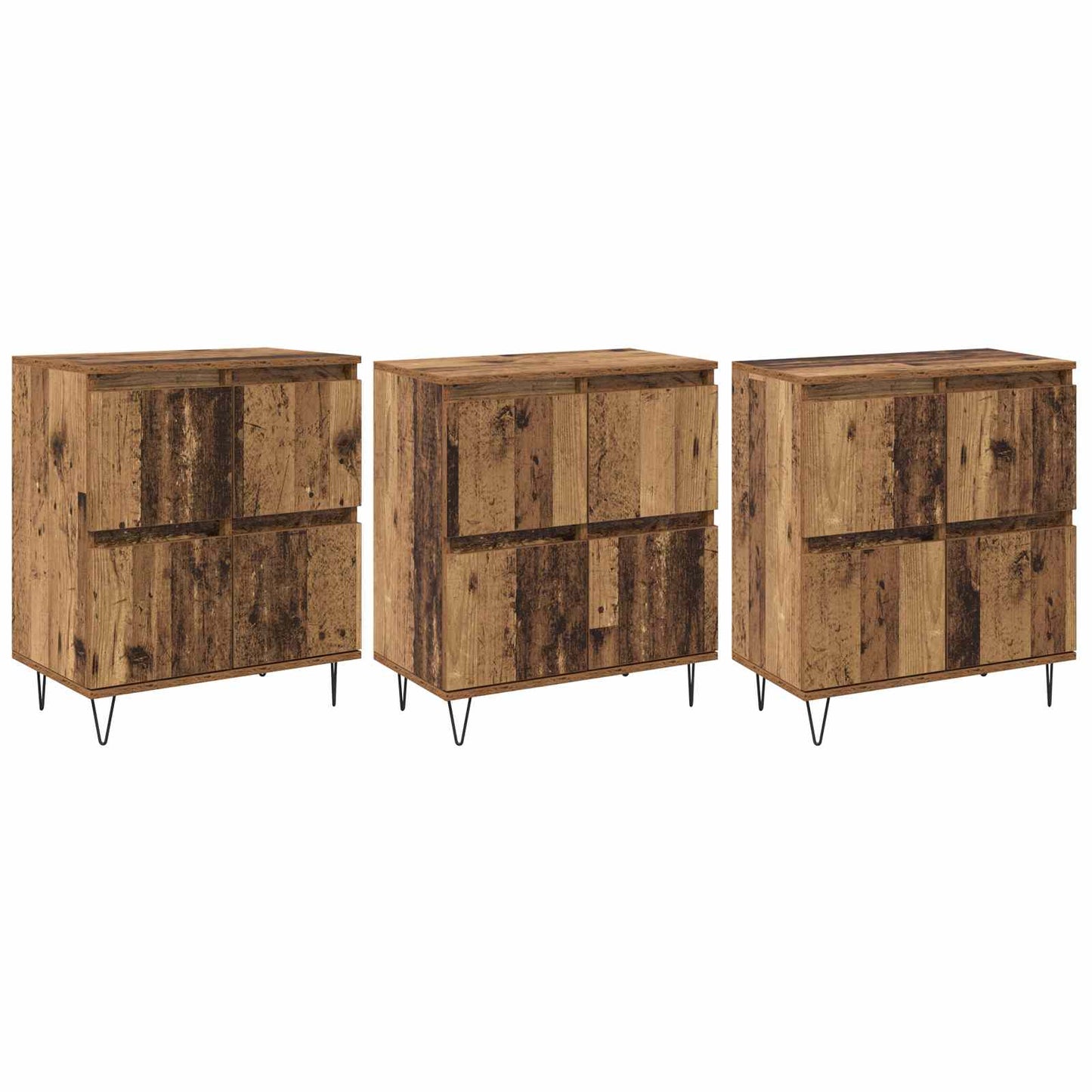 Sideboards 3 pcs Old Wood