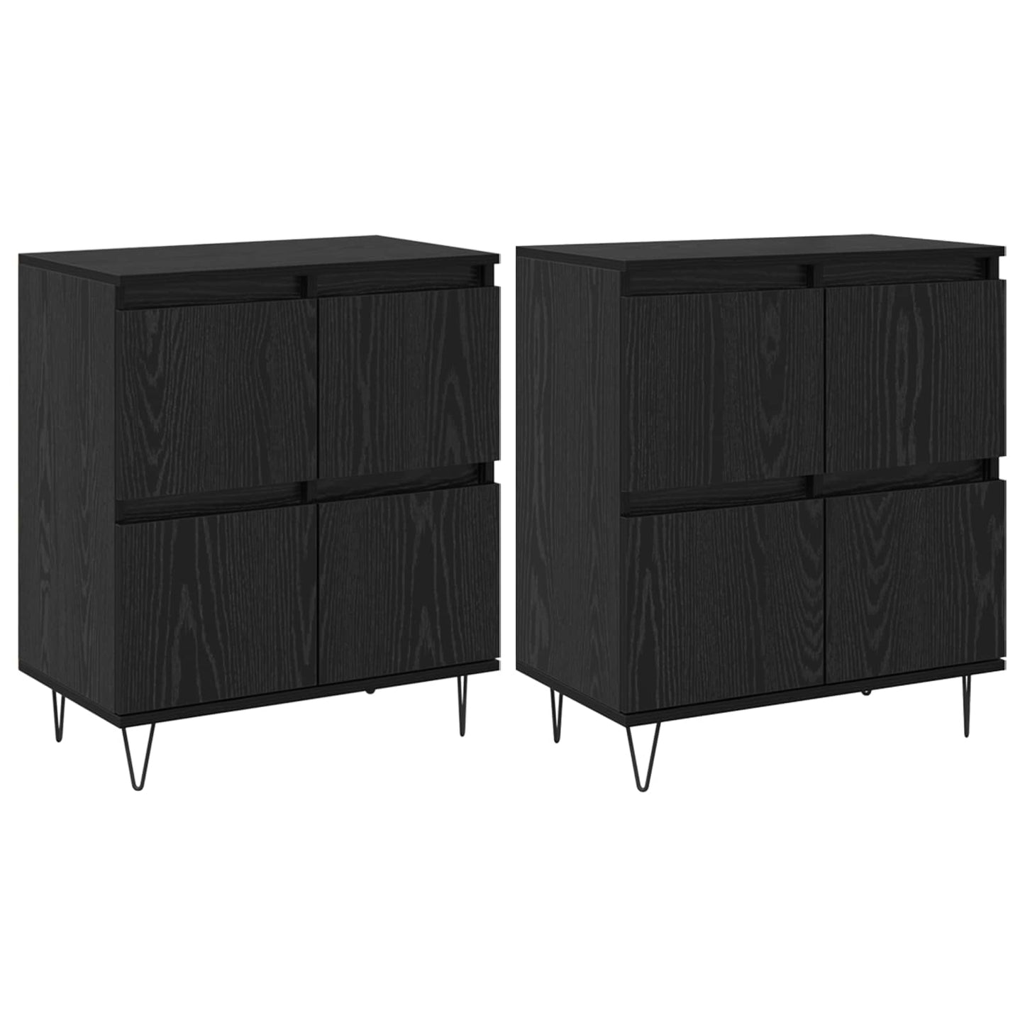 Sideboards 2 pcs Black oak