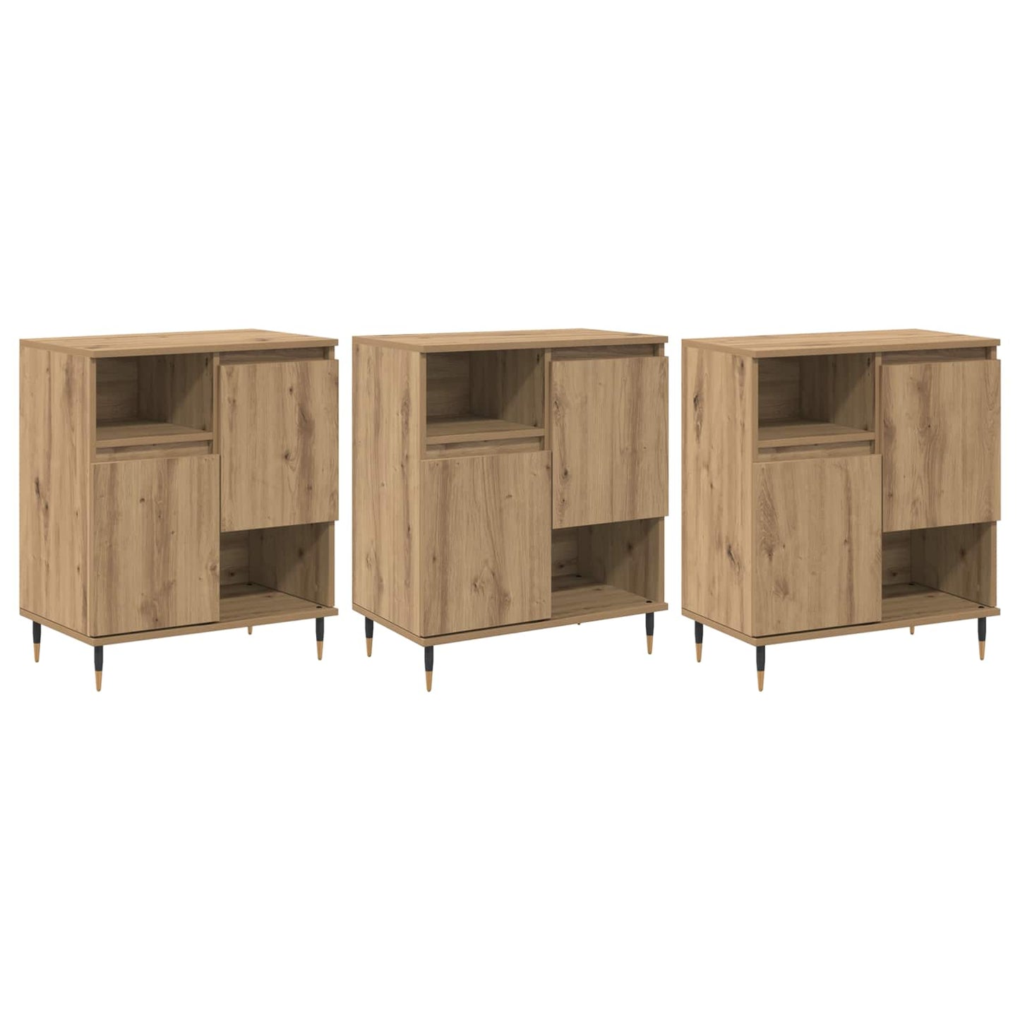 Sideboards 3 pcs Artisan Oak