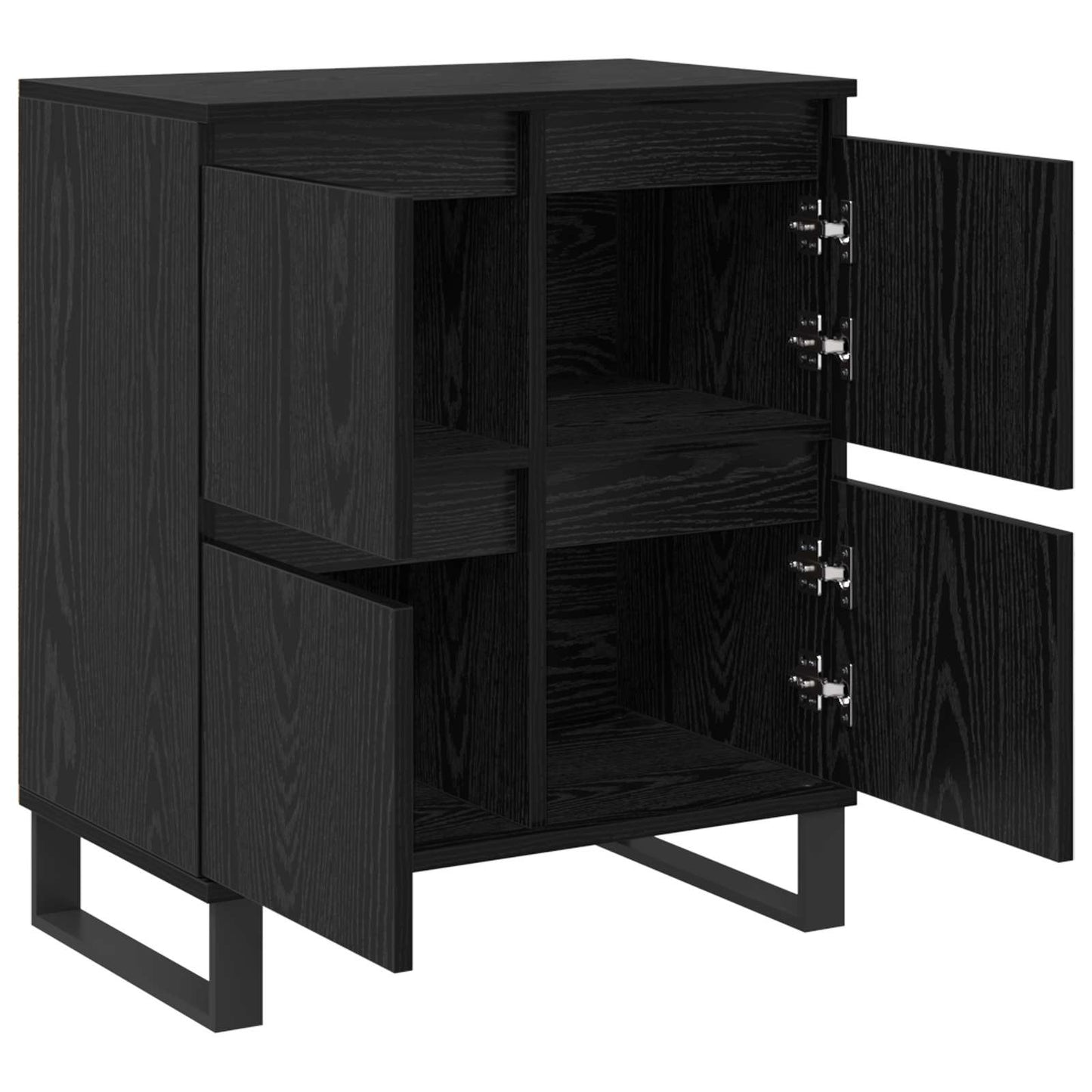 Sideboard 2 pcs Black Oak 60 x 35 x 70 cm