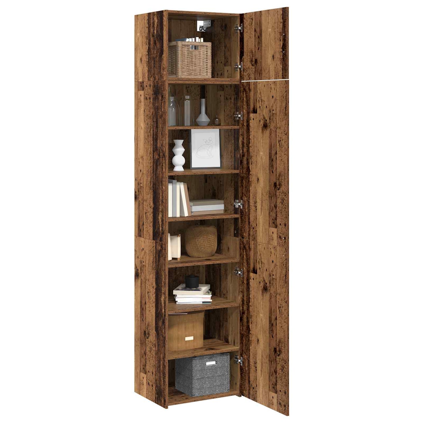 Sideboard 2 pcs Old Wood 50 x 41 x225 cm
