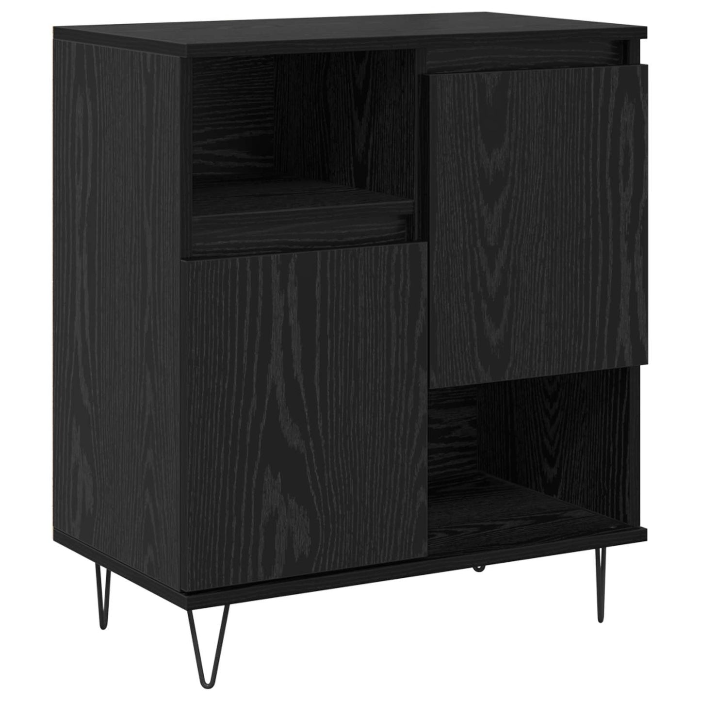 Sideboard 3 pcs Black Oak 60 x 35 x 70 cm