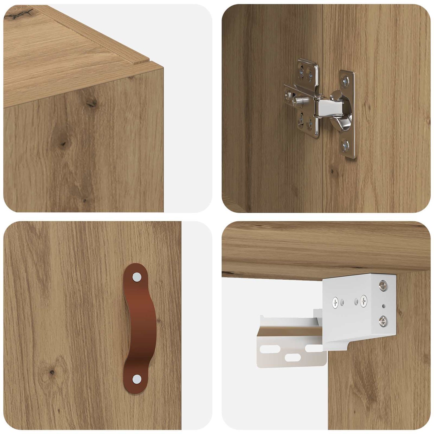 Wall-Mounted Cabinet 2 pcs Artisan Oak 69.5 x 34 x 90 cm