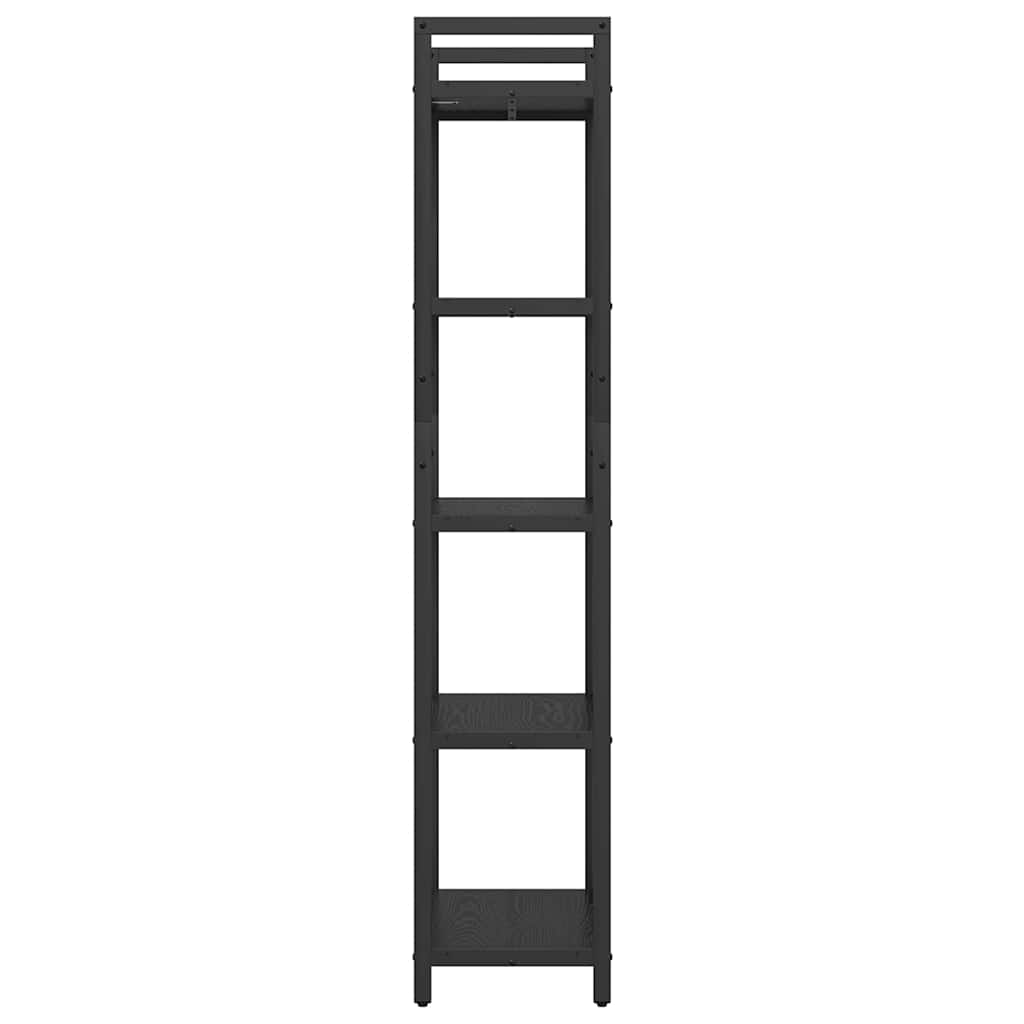 Bookshelf 5-Tier 56 x 34 x 171 cm Engineered Wood Black Oak