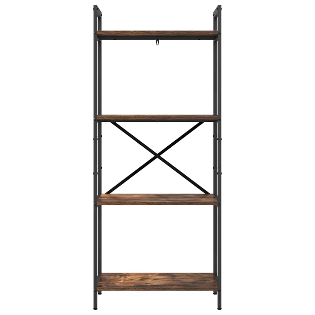 Bookshelf 4-Tier 56 x 34 x 133.5 cm Engineered Wood Smoked Oak