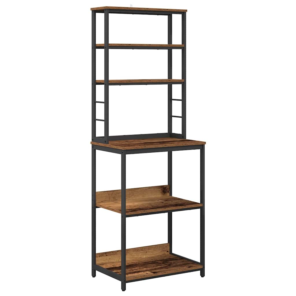 Kitchen Shelf 5-Tier 60 x 40 x 168 cm Engineered Wood Old Wood