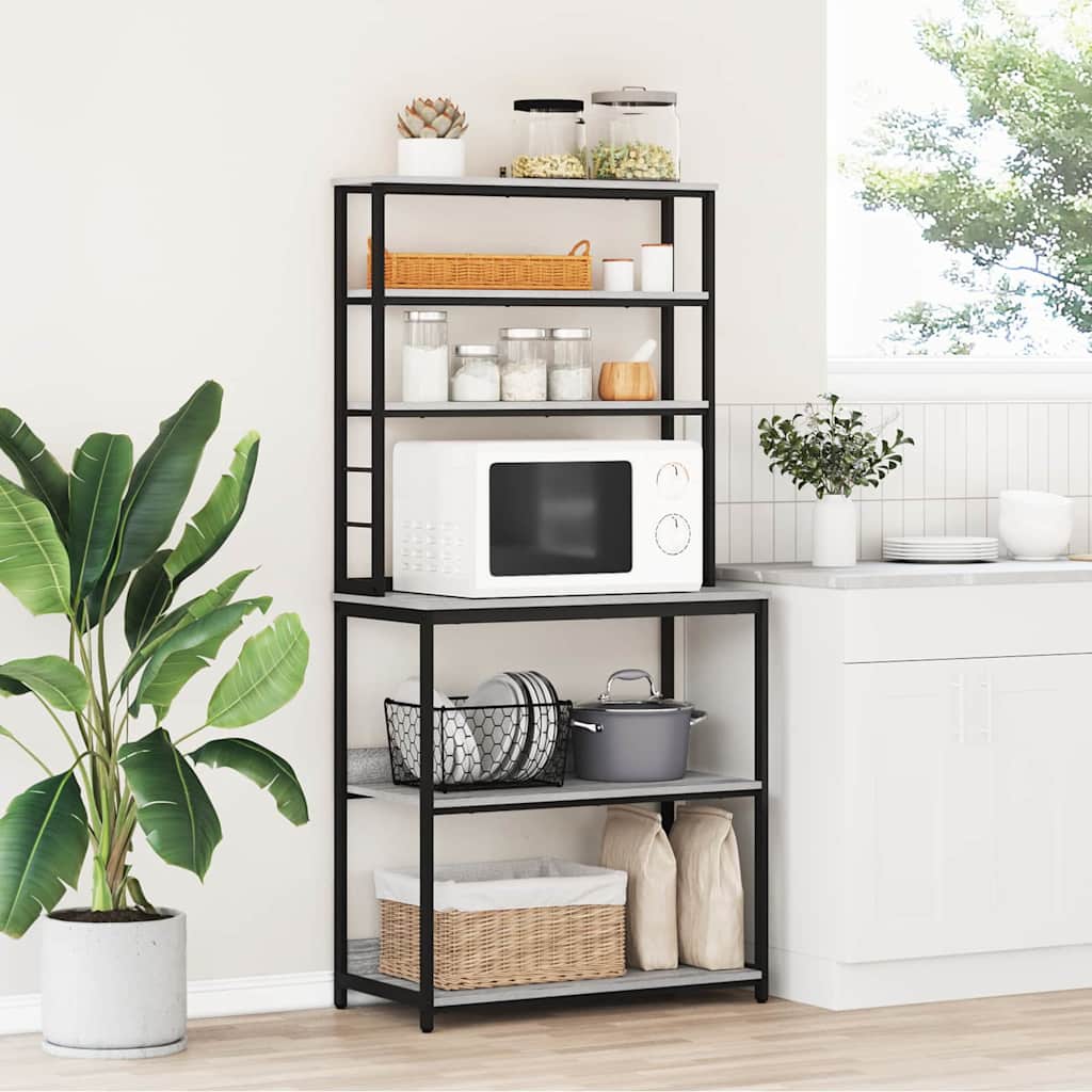 Kitchen Shelf 5-Tier 80 x 40 x 168 cm Engineered Wood