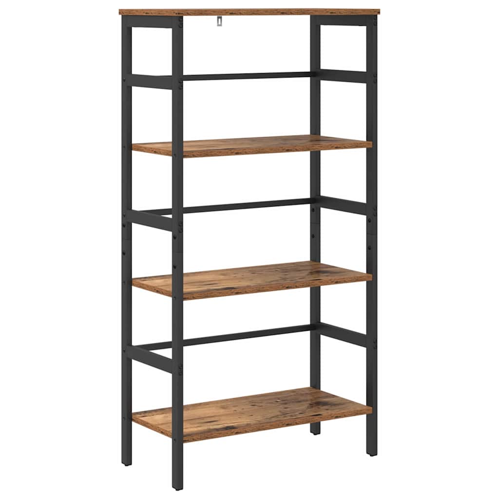 Bookshelf 3-Tier 60 x 29.5 x 115 cm Engineered Wood Old Wood