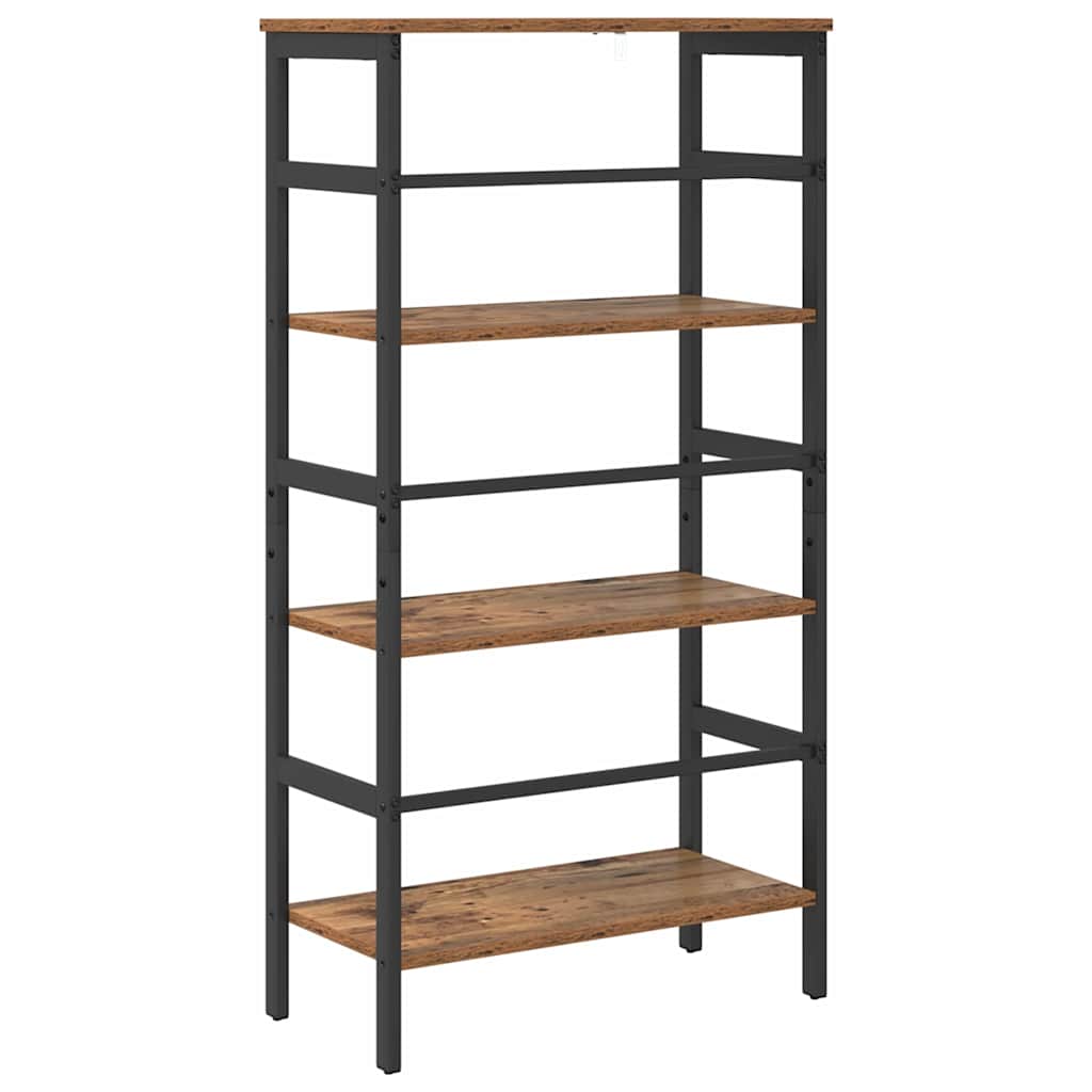 Bookshelf 3-Tier 60 x 29.5 x 115 cm Engineered Wood Old Wood