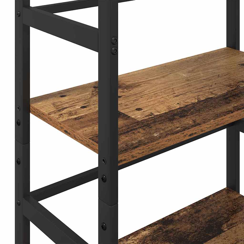 Bookshelf 4-Tier 60 x 29.5 x 149 cm Engineered Wood Old Wood