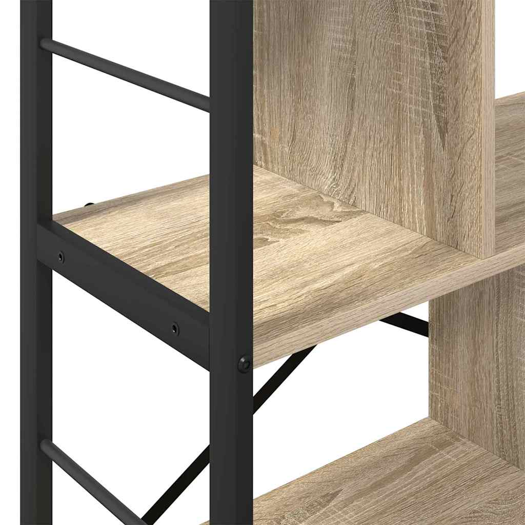 Bookshelf 5-Tier 75 x 30 x 91 cm Engineered Wood Sonoma Oak