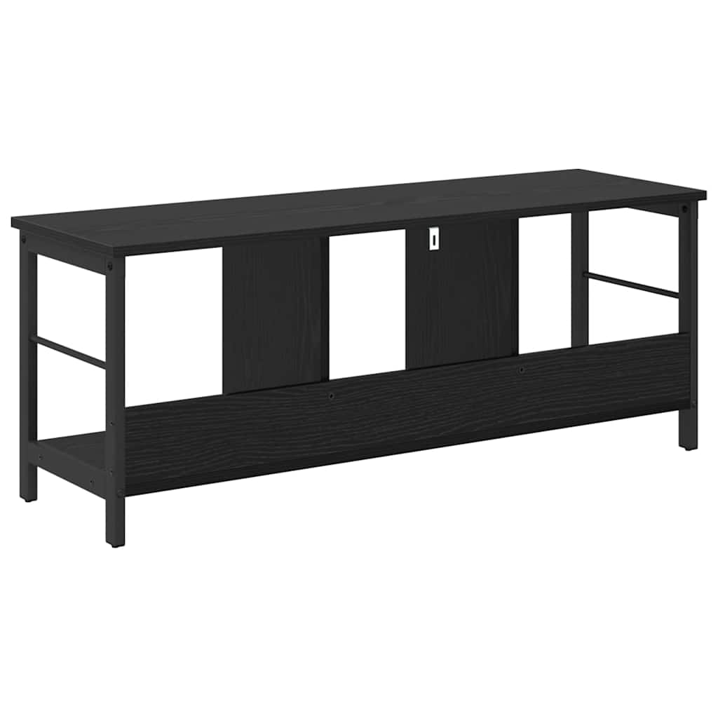Bookshelf 3-Tier 102 x 32 x 40.5 cm Engineered Wood Black Oak