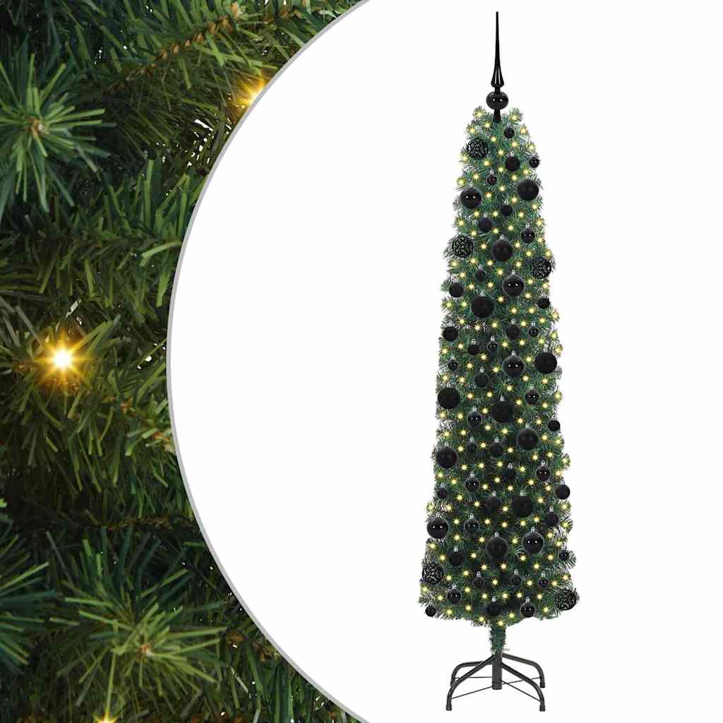 Artificial Christmas Tree with LED Light Green 180 cm