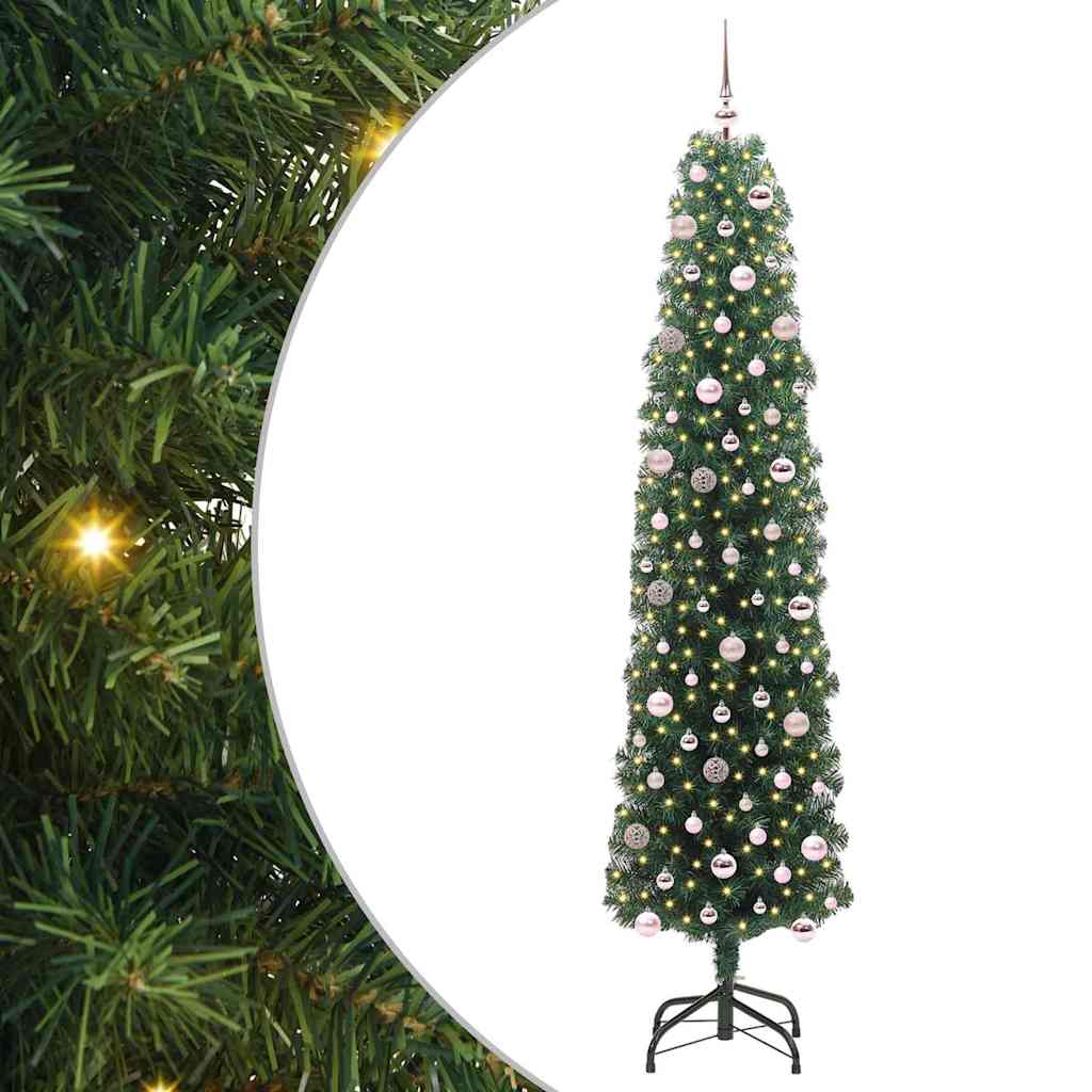 Artificial Christmas Tree with LED Light Green 240 cm