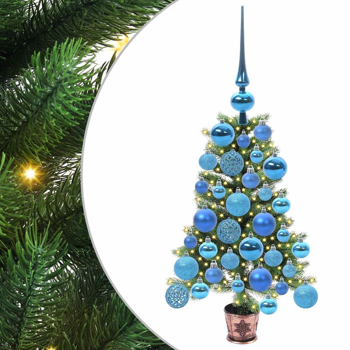 Christmas Tree with LED Light Green 65 cm PE
