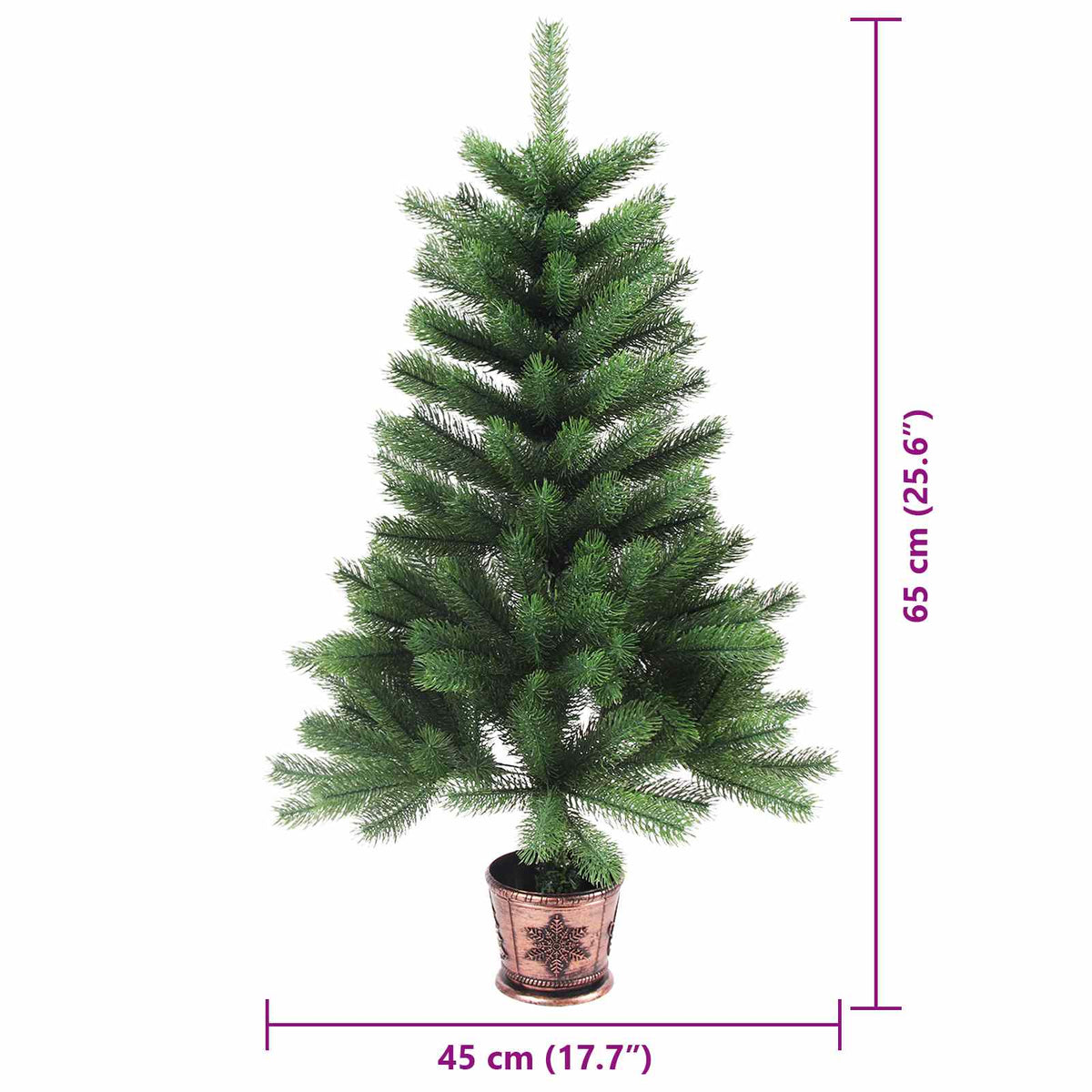 Christmas Tree with LED Light Green 65 cm PE