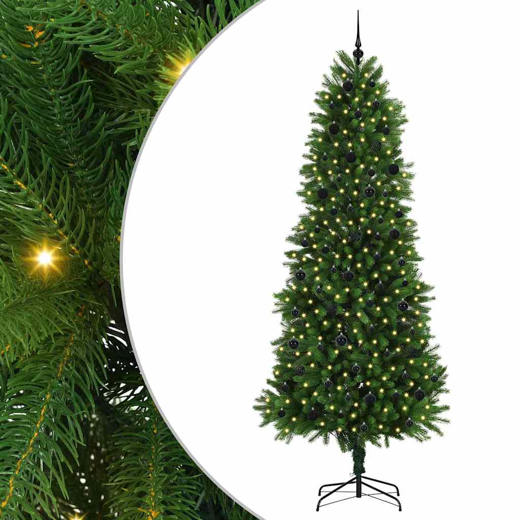 Christmas Tree with LED Light Green 240 cm PE