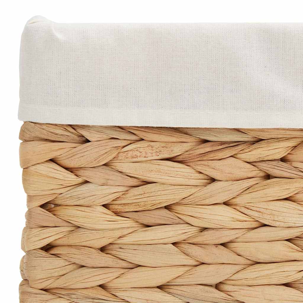 Storage Baskets 3 pcs Water Hyacinth 40 x 30 x 18 cm Natural