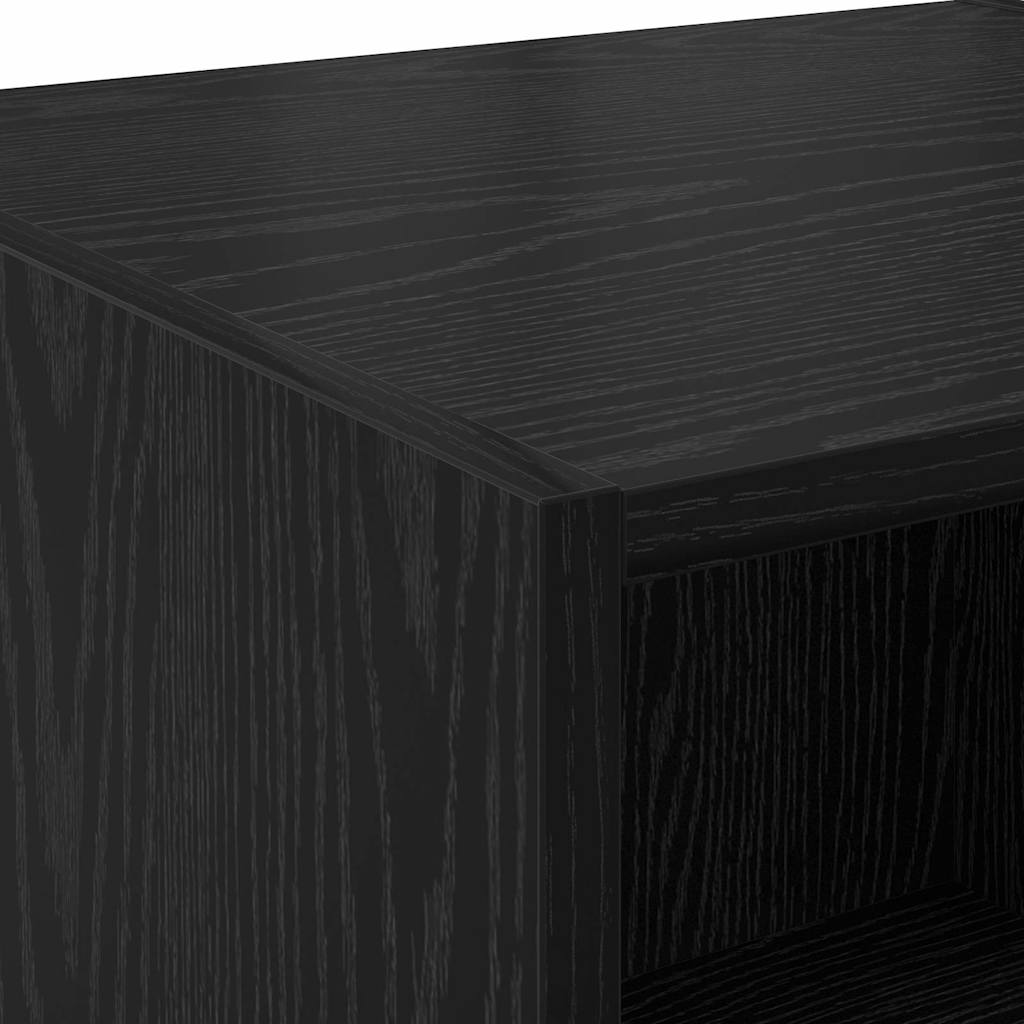 Highboard Black Oak 50 x 42.5 x 185 cm Engineered Wood