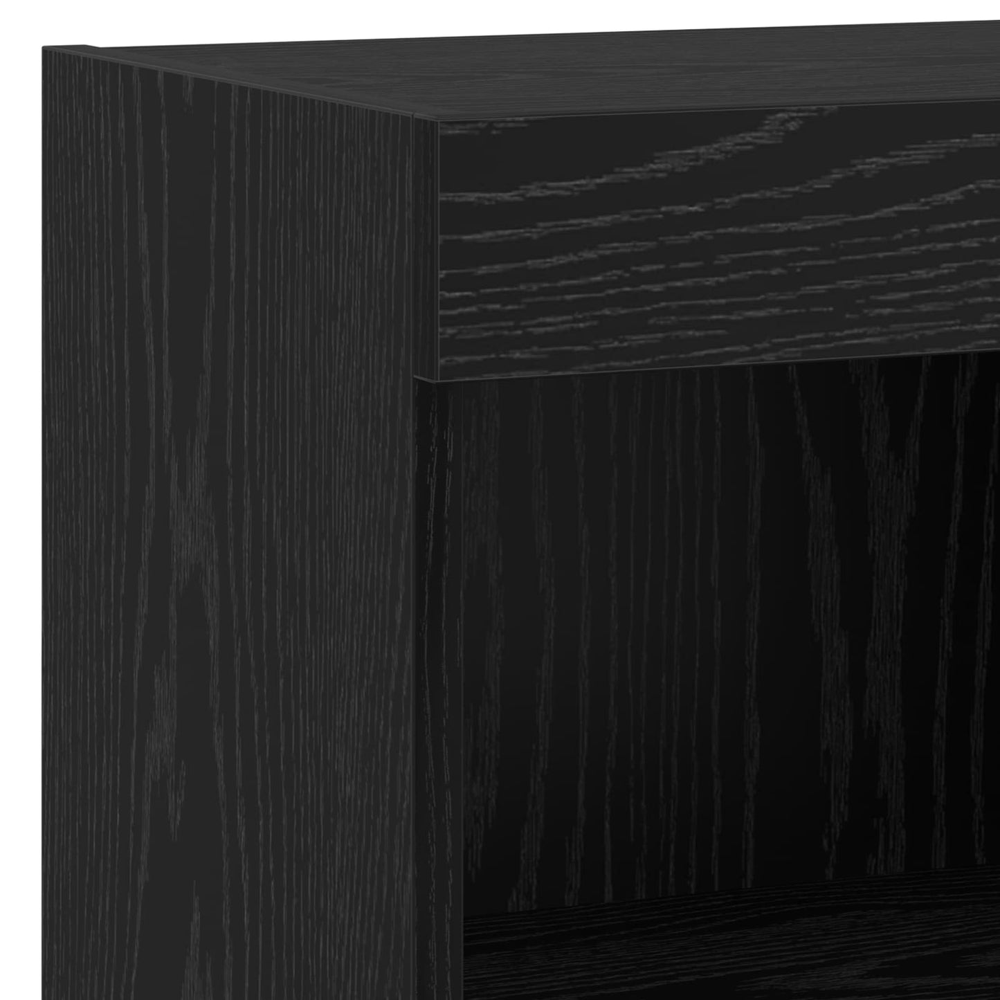 TV Wall Cabinets 4 pcs Black Oak Engineered Wood