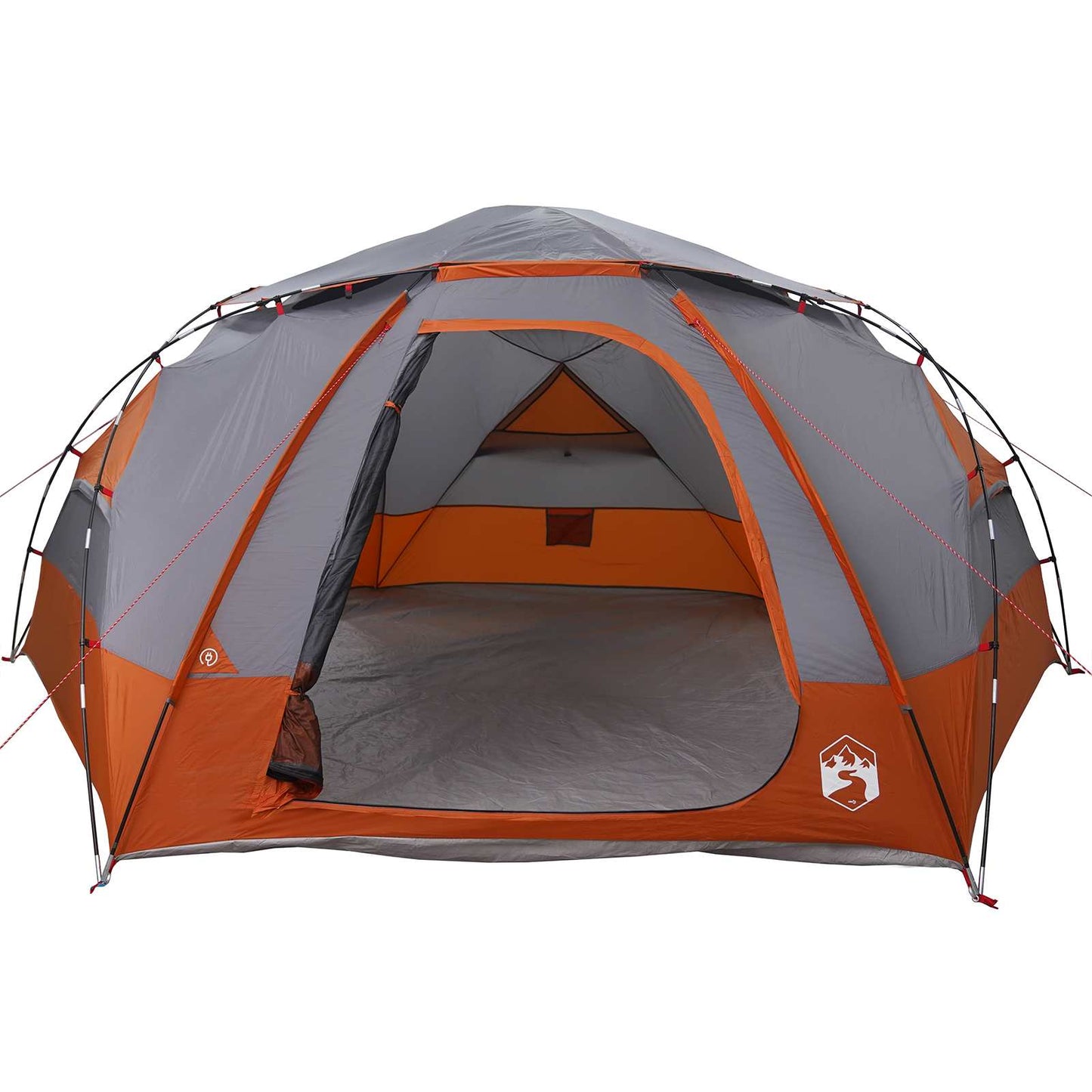 Dome Tent with Removable Rainfly 8-Person Grey and Orange
