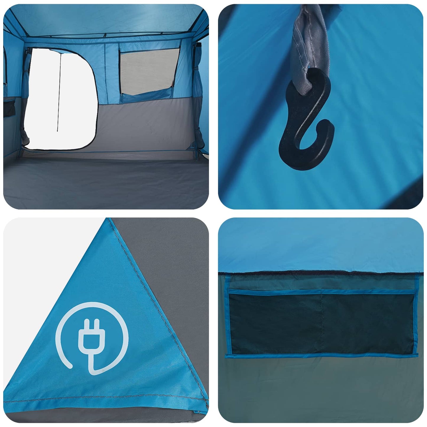 Tunnel Tent Blue 475 x 220 x 192 cm