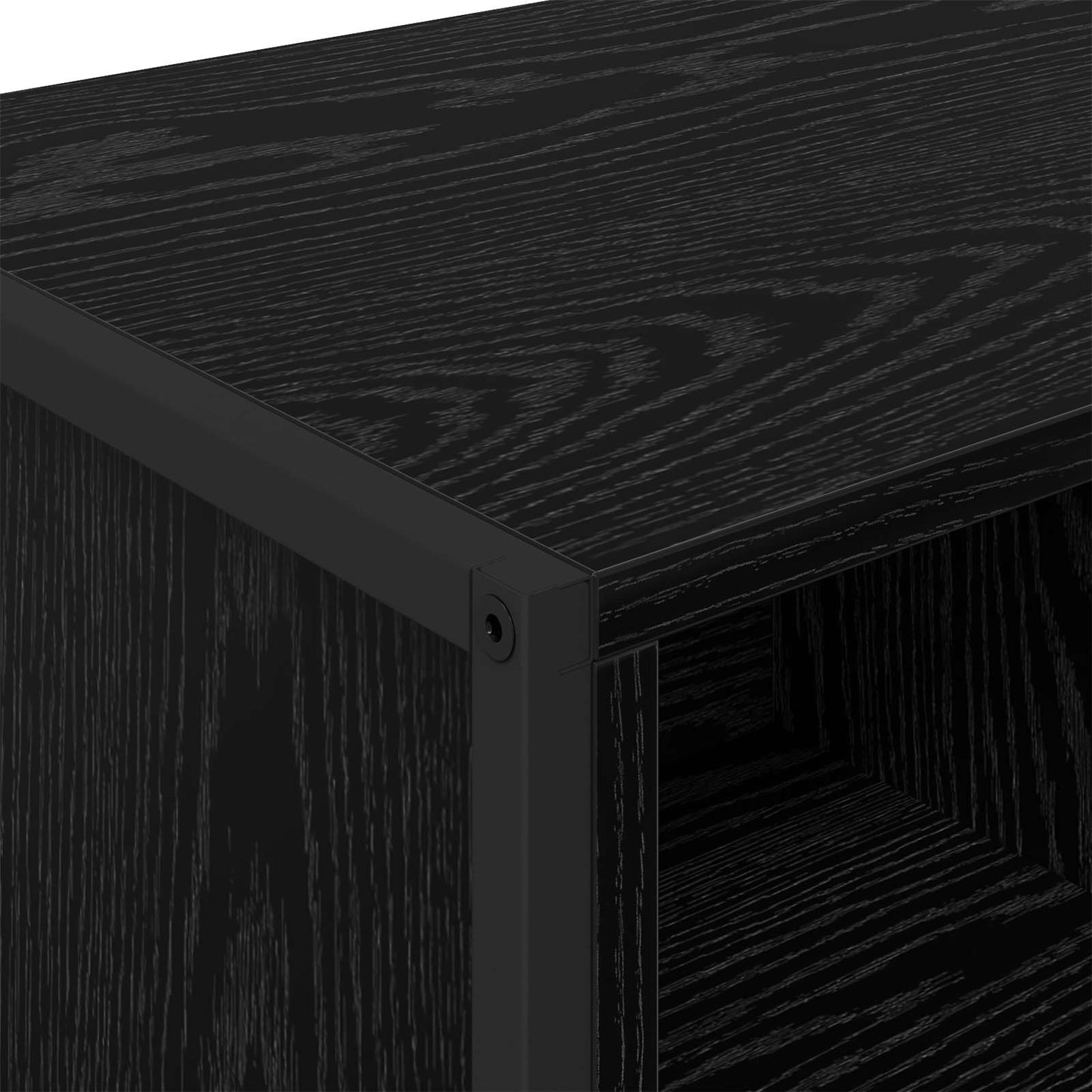 Sideboard Black Oak 81 x 36 x 150.5 cm Engineered Wood