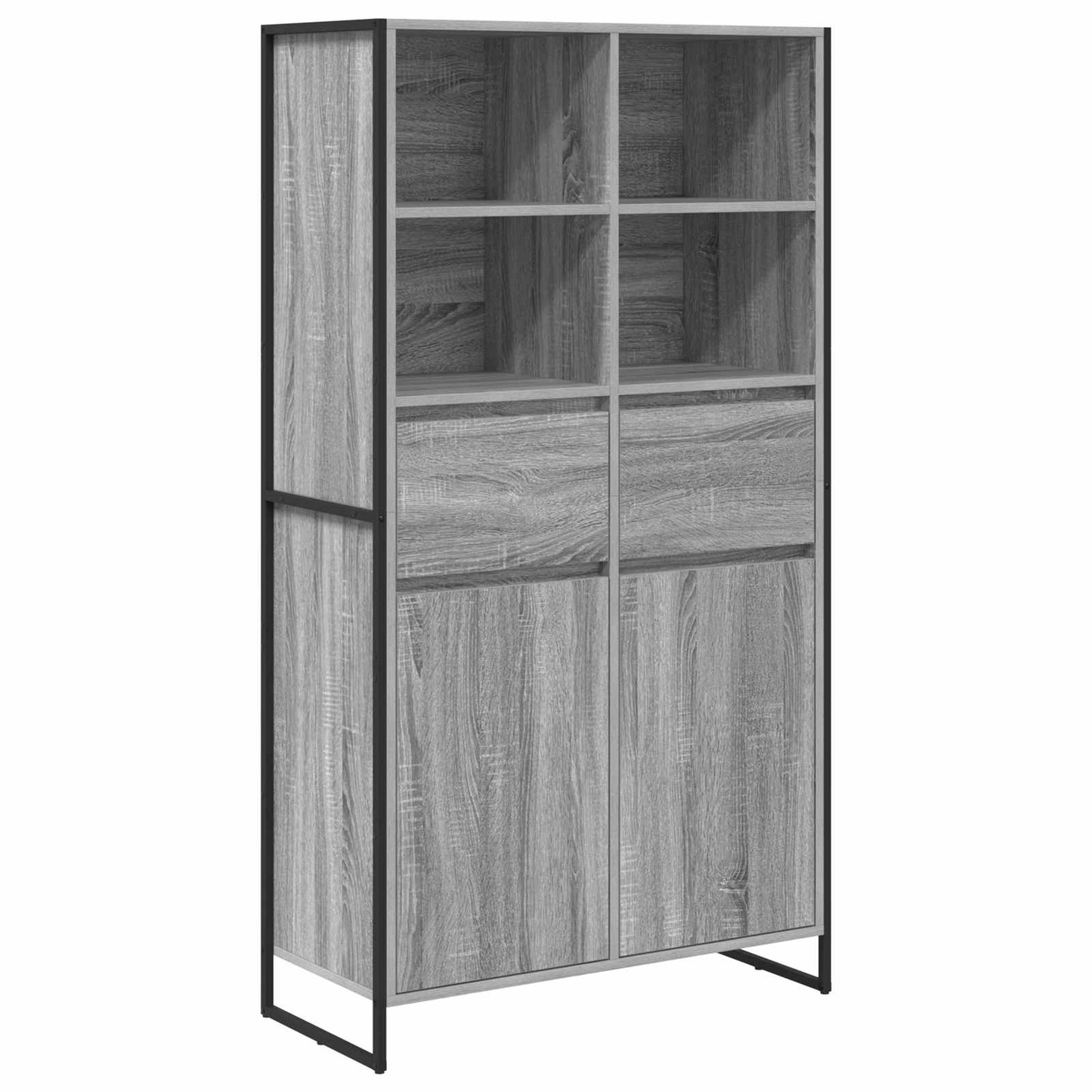 Sideboard Grey Sonoma 81 x 36 x 150.5 cm Engineered Wood