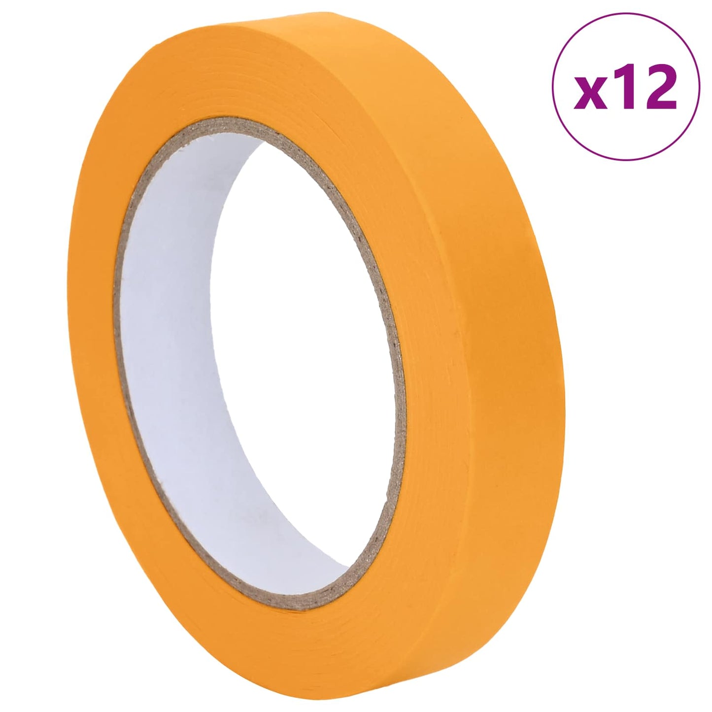 Painter Masking Tapes 12 pcs Yellow 19mm x 50m Paper