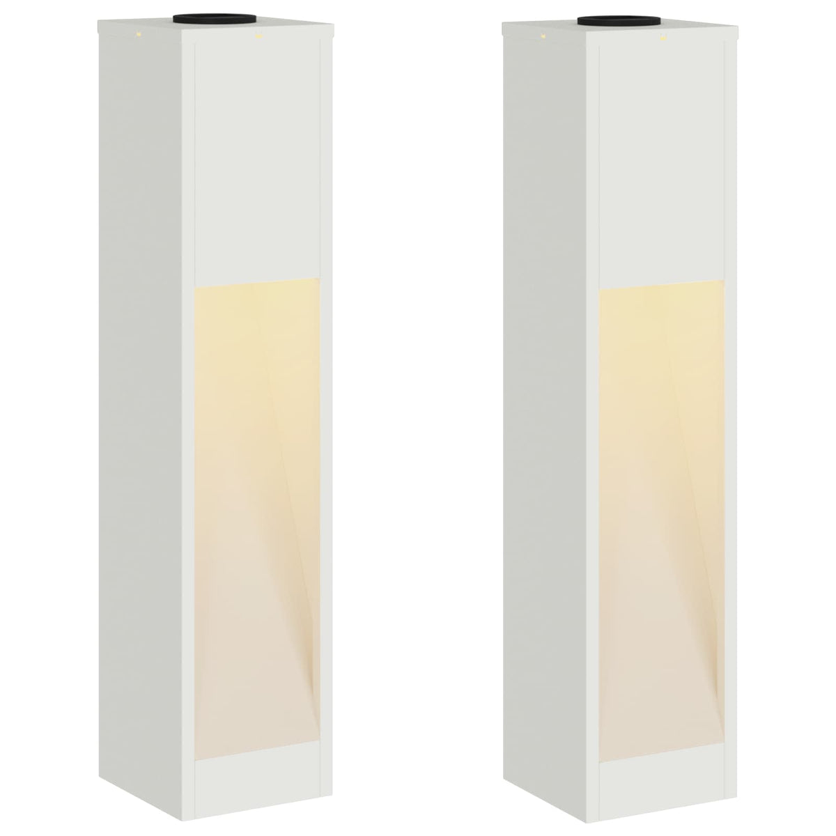 Solar Led Pathway Light 2 pcs Warm White 18 x 18 x 80 cm