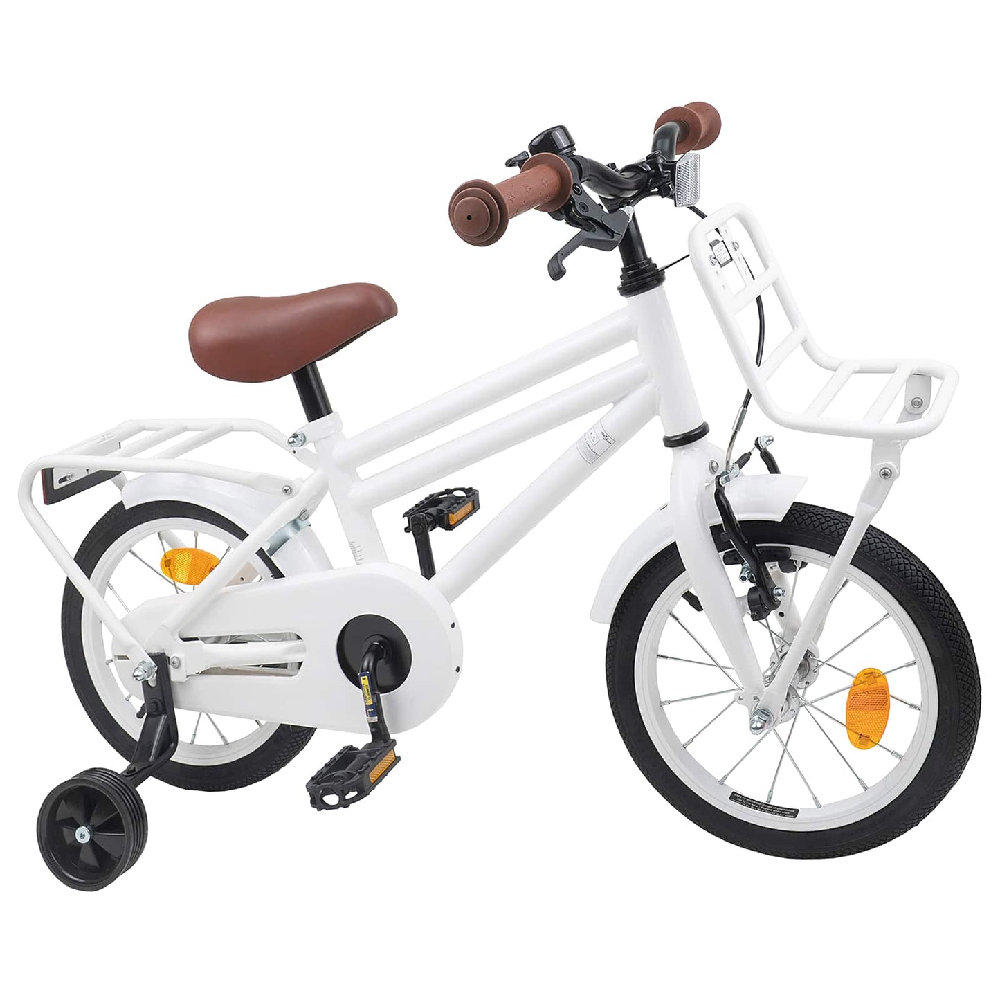 Kids Bike 14 Inches for 3-5 Years Old White