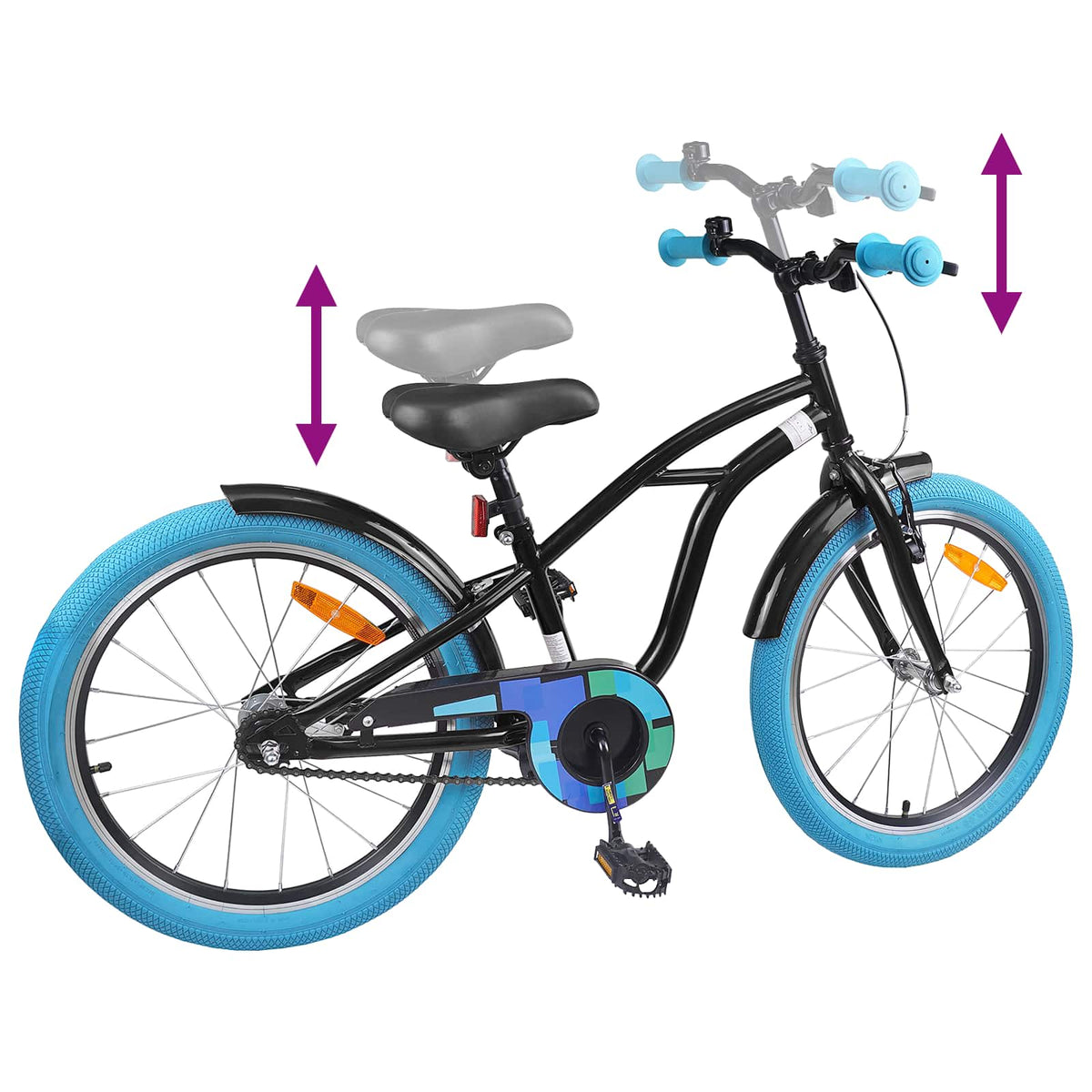 Kids Bike 20 Inches for 6-11 Years Old Black