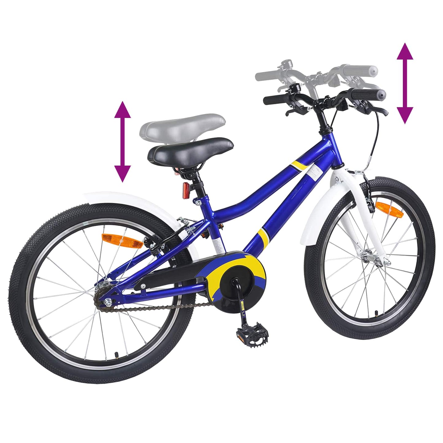 Kids Bike 18 Inches for 5-7 Years Old Blue White