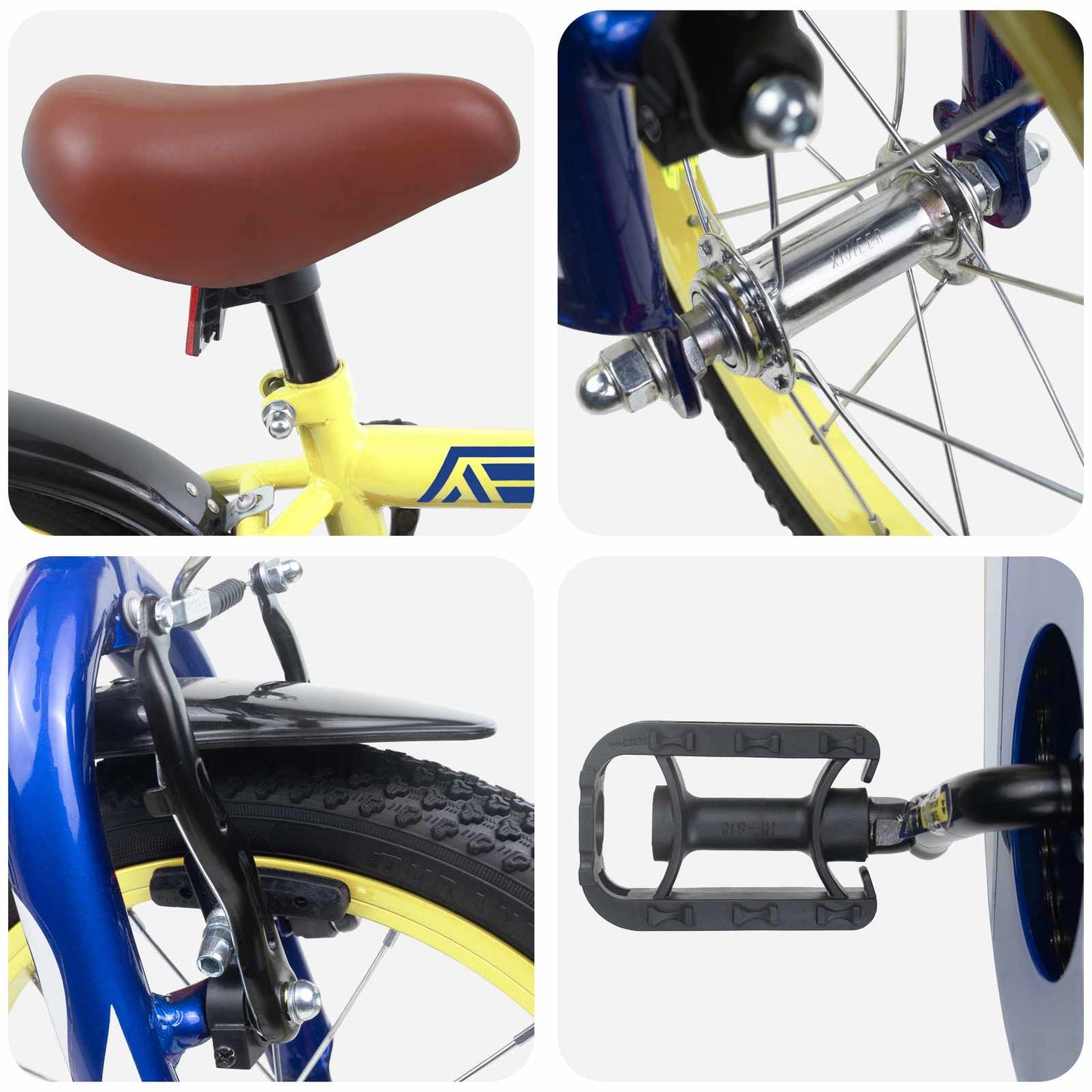 Kids Bike 12 Inches for 2-4 Years Old Yellow
