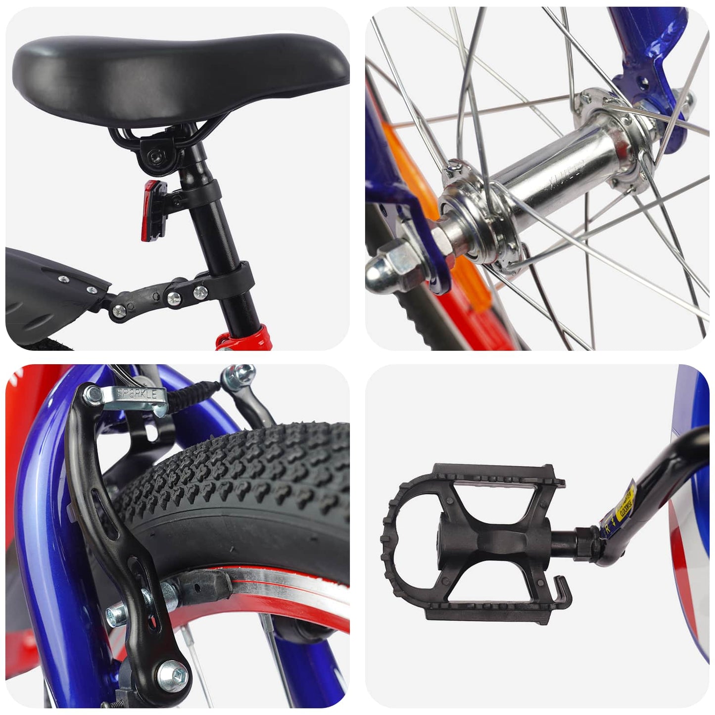 Kids Bike 18 Inches for 5-7 Years Old Red