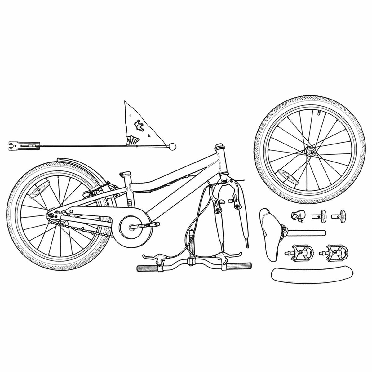 Kids Bike 20 Inches for 6-11 Years Old Black