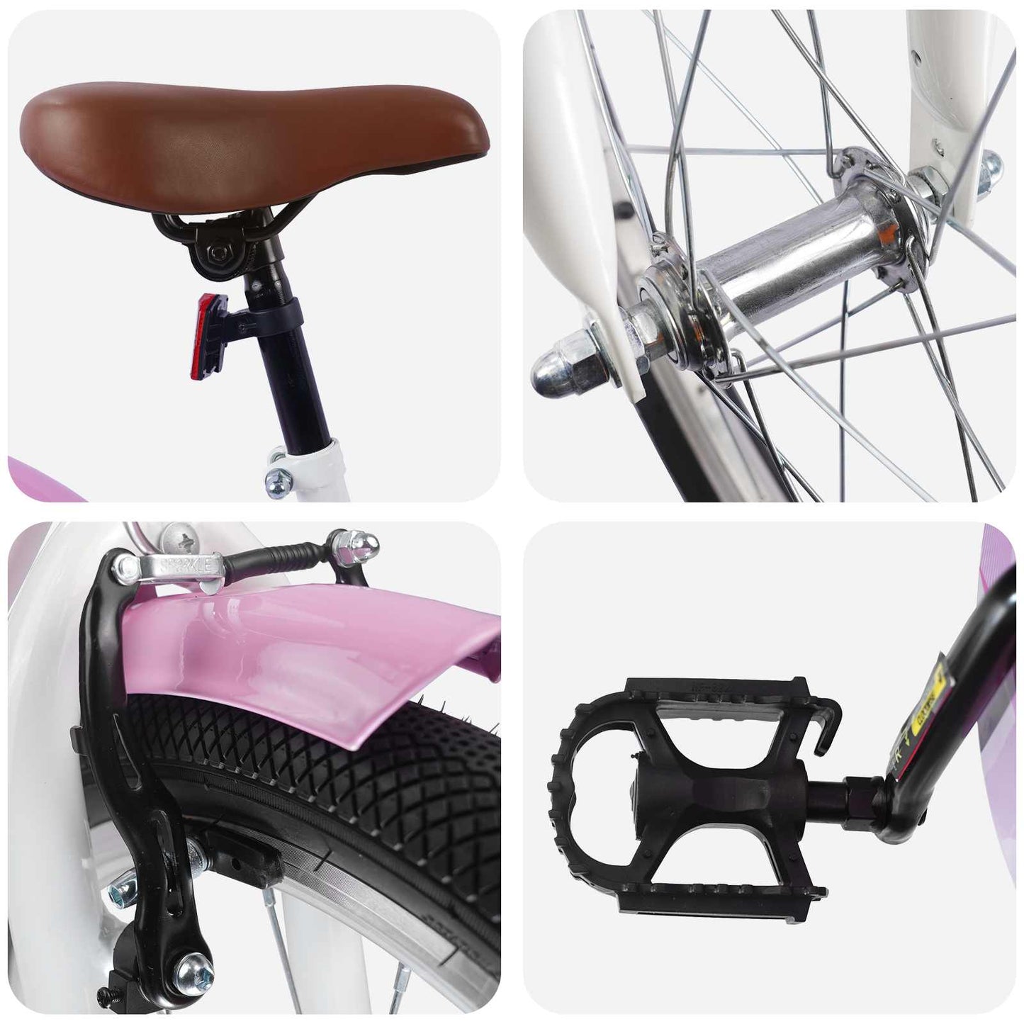 Kids Bike 20 Inches for 6-11 Years Old White