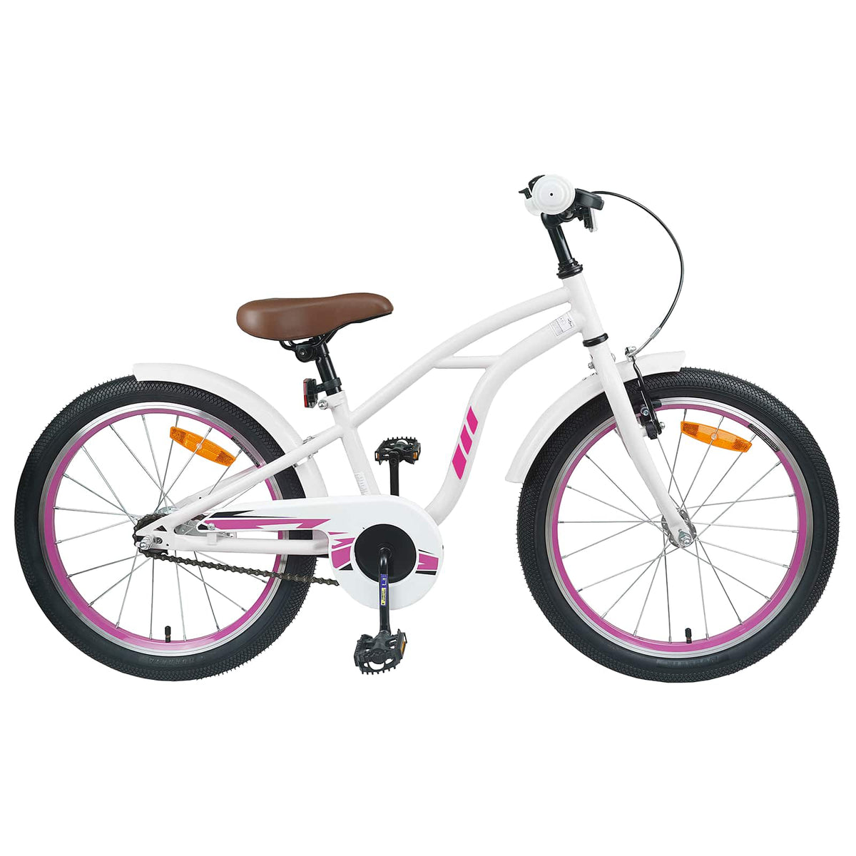 Kids Bike 18 Inches for 5-7 Years Old White