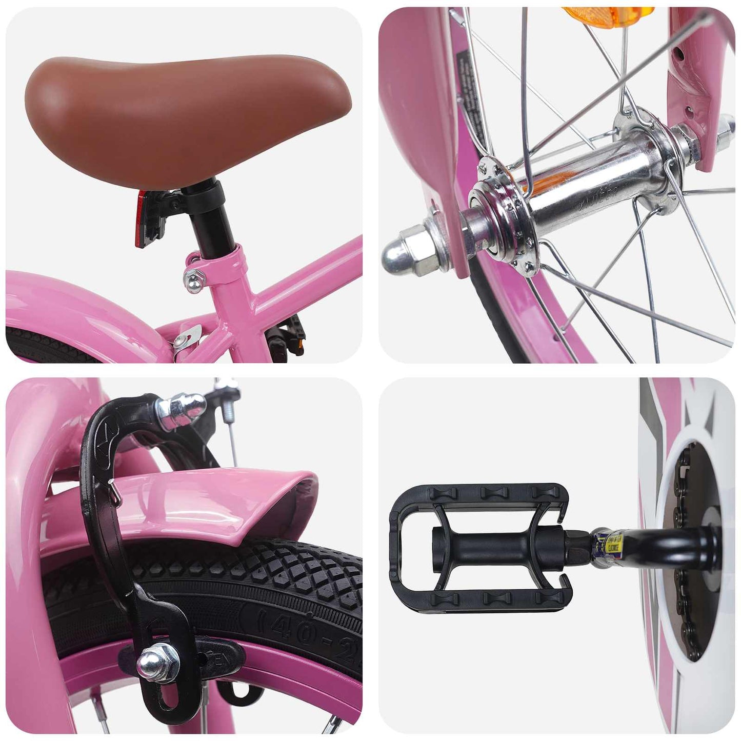Kids Bike 16 Inches for 4-6 Years Old Light Pink