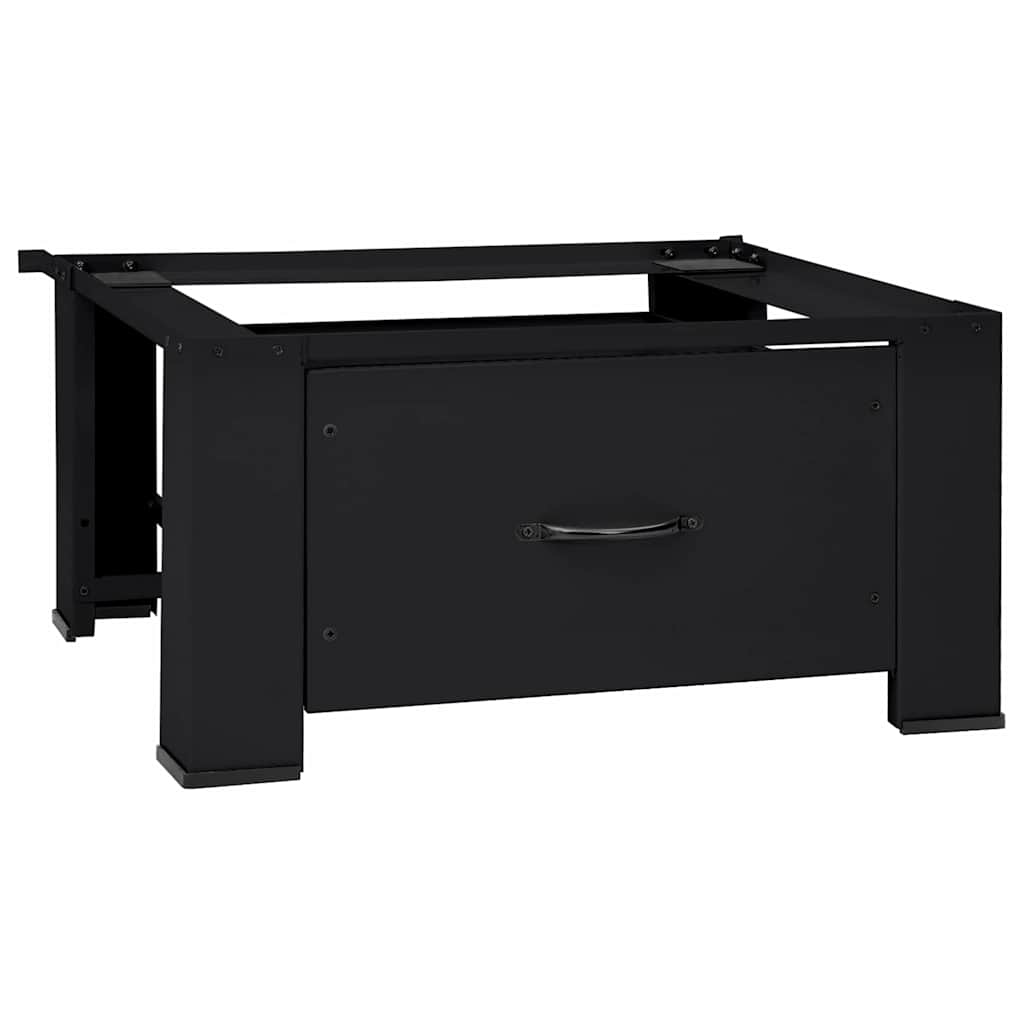 Washing Machine Pedestal Black 64 x 55 x 32.5 cm Steel