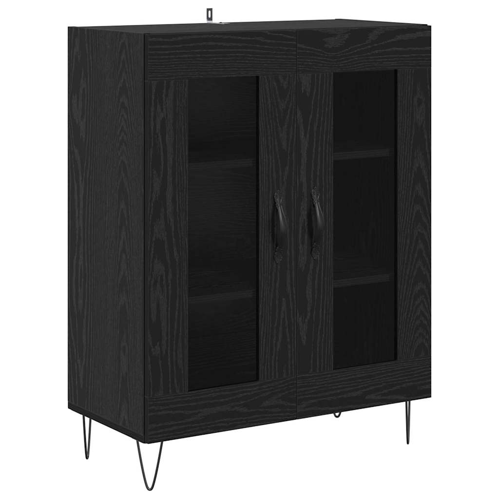 Sideboard Black Oak 69.5 x 34 x 90 cm Engineered Wood