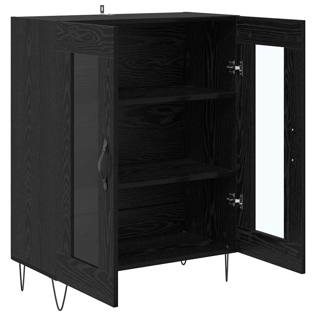 Sideboard Black Oak 69.5 x 34 x 90 cm Engineered Wood
