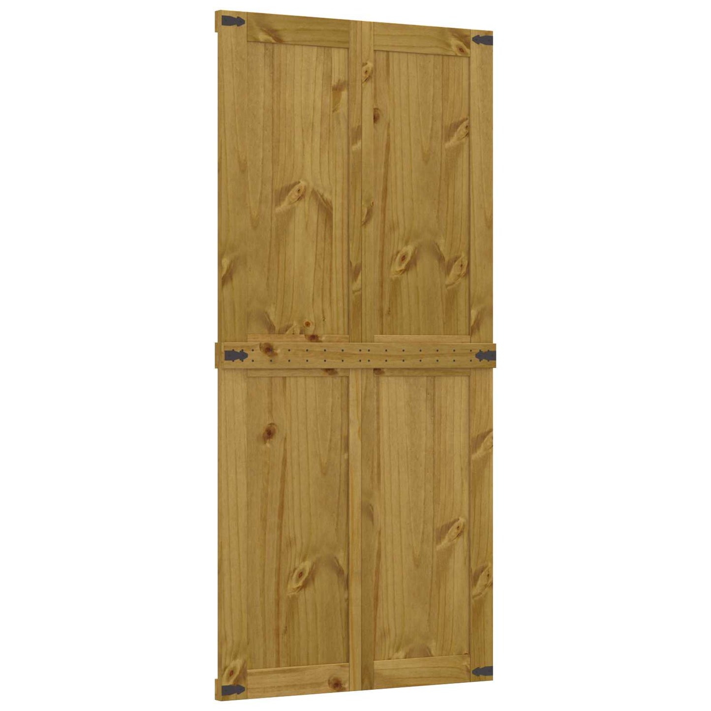 Barn Door CORONA 90 x 210 cm Solid Pine Wood Honey Brown