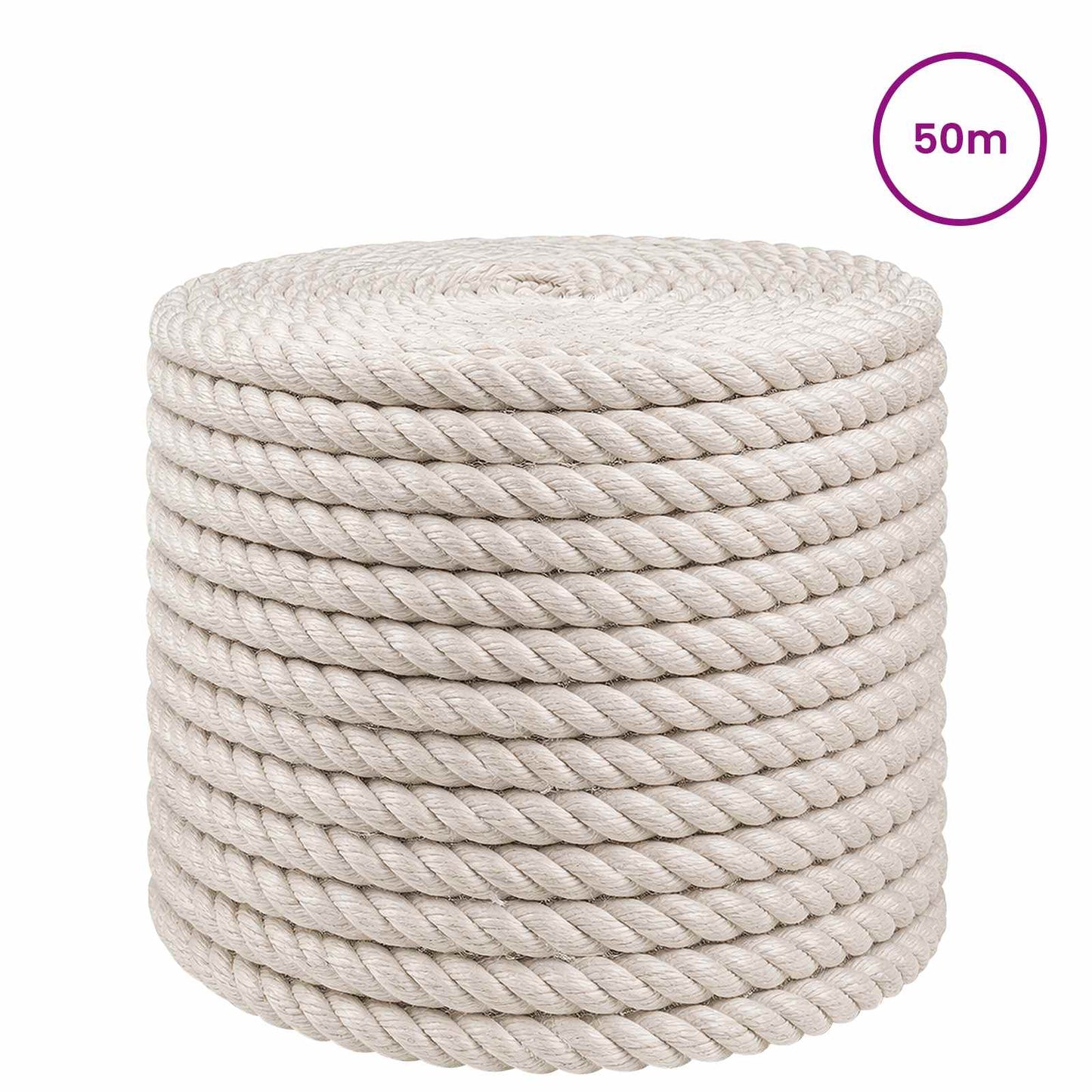 Jute Rope 14 mm White 100% Tossa jute